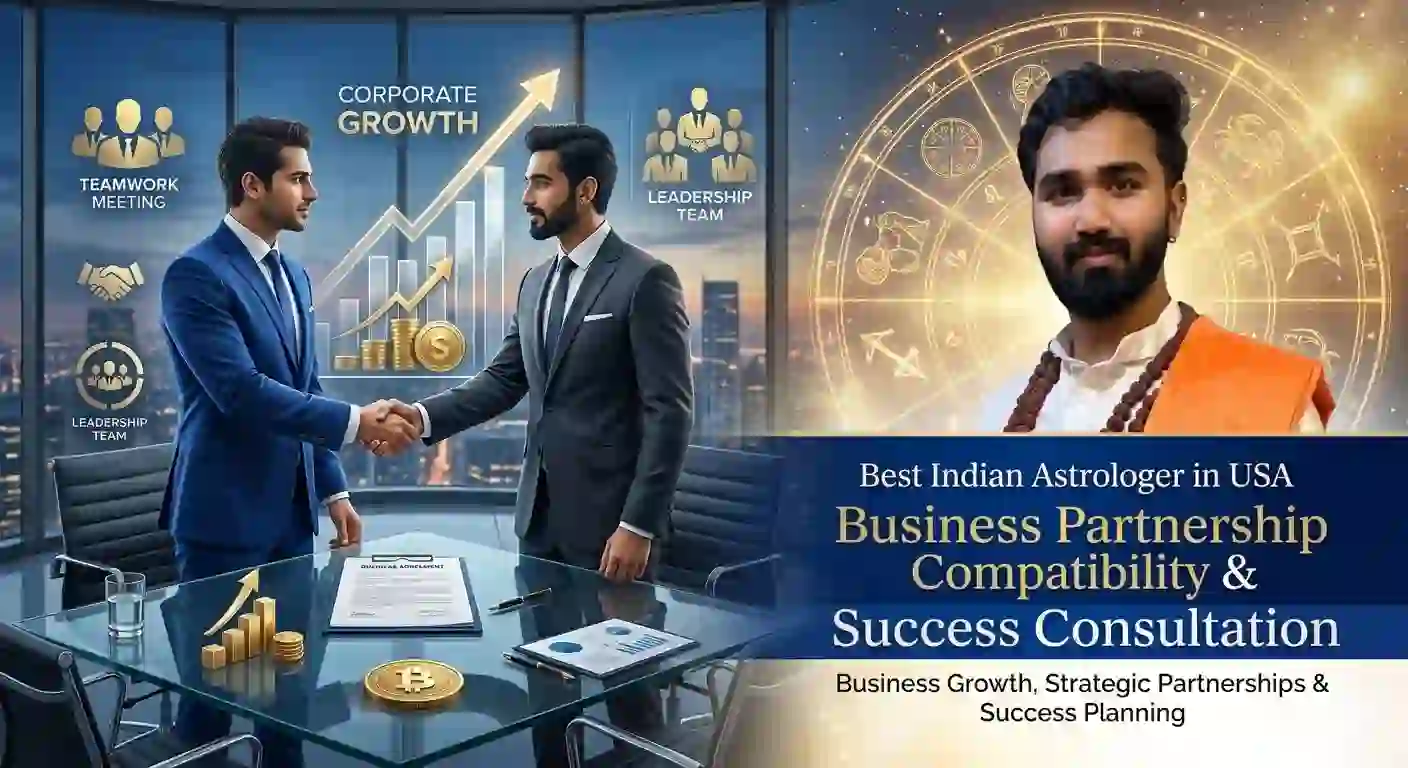 Best Indian Astrologer in USA: Business Partnership Compatibility & Entrepreneur Success Consultation