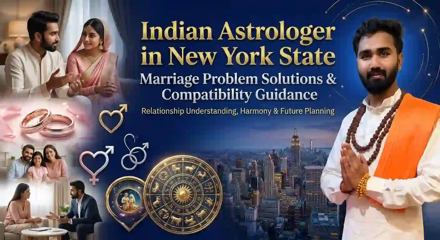 Indian Astrologer in New York State for Marriage Problem Solutions & Compatibility Guidance